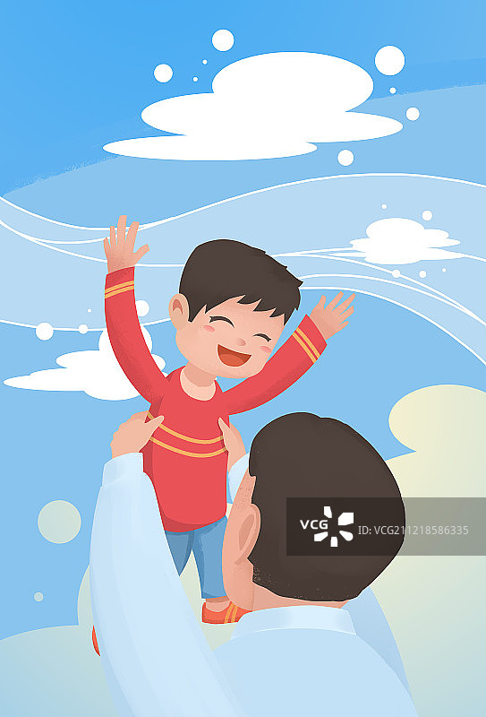 亲子插画图片素材