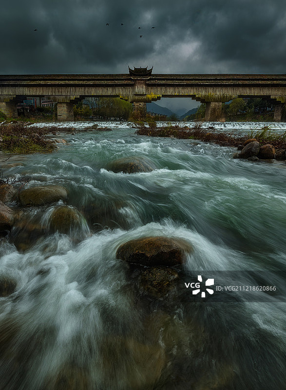 安仁廊桥图片素材