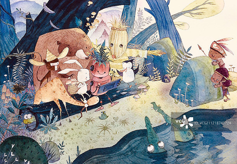 深林动物图片素材