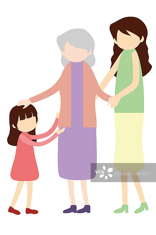 祖母与妈妈及孙女过母亲节图片素材