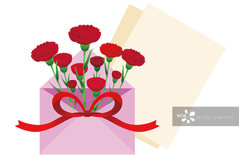 母亲节贺卡及康乃馨图片素材