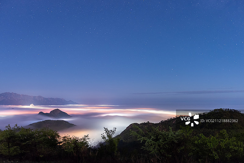 青岛崂山云海景观图片素材