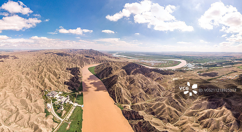 航拍黄河大峡谷图片素材