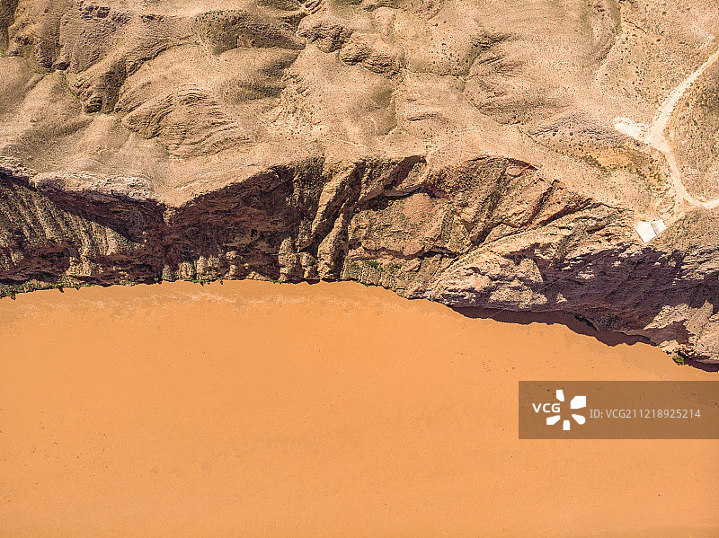 航拍黄河大峡谷图片素材