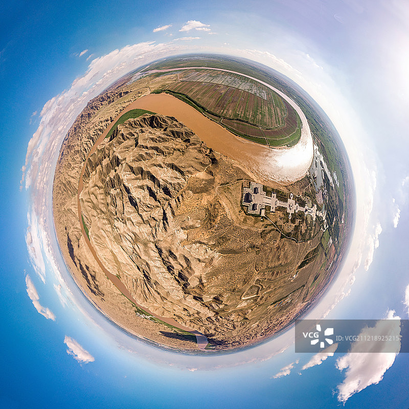 航拍黄河大峡谷图片素材