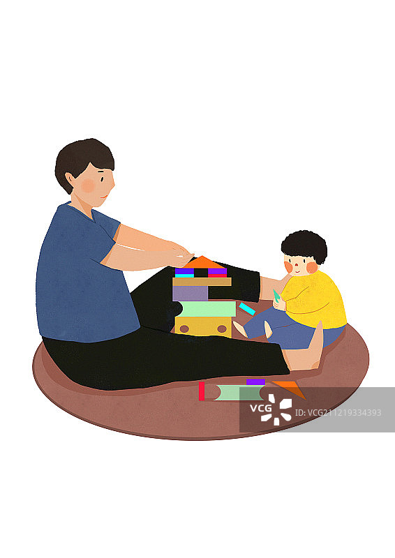 父亲节原创插画图片素材