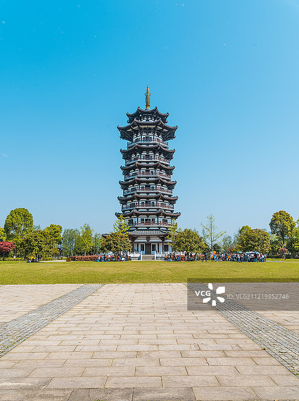 长沙洋湖湿地白鹭塔图片素材