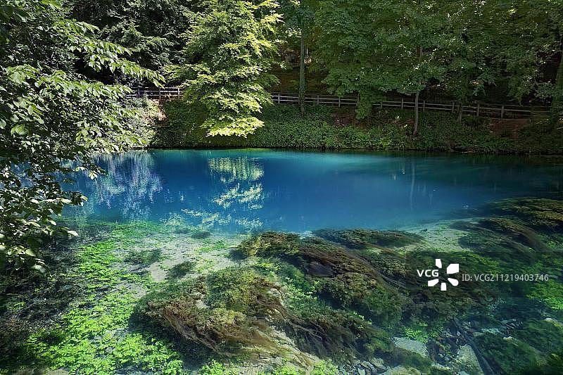 德国巴登-符腾堡州布劳博伊伦的喀斯特泉图片素材