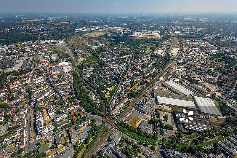 德国多特蒙德原威斯特法伦许特工业园航拍图片素材