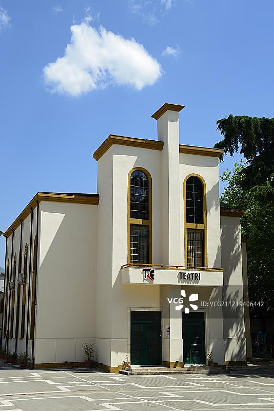 阿尔巴尼亚地拉那市中心国家剧院图片素材