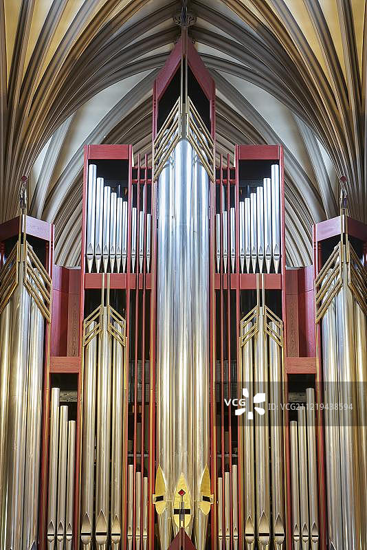 英国苏格兰爱丁堡圣吉尔斯大教堂的管风琴图片素材