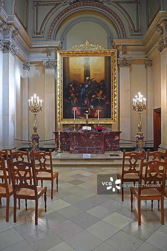 德国柏林大教堂婚礼教堂内的祭坛图片素材