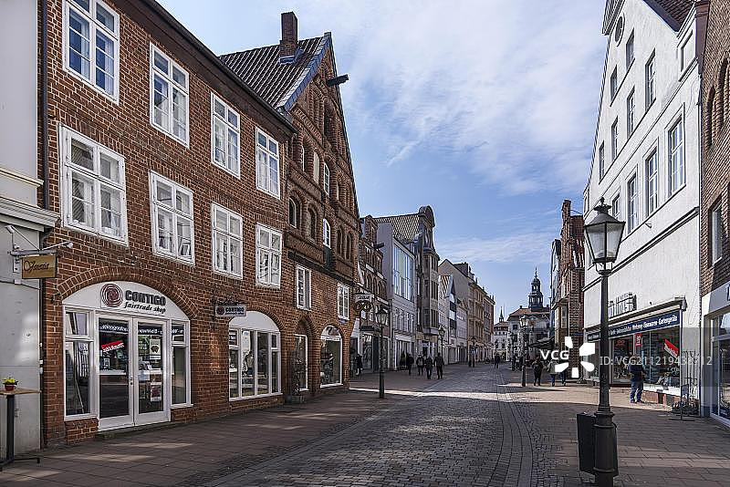 吕内堡历史老城步行区及市政厅图片素材