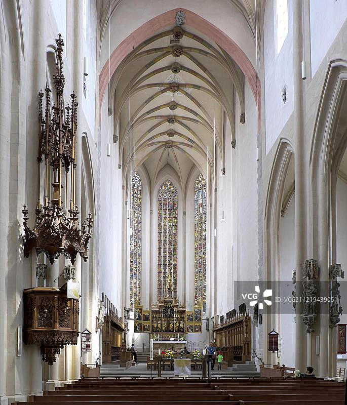 德国罗滕堡圣雅各布教堂的祭坛图片素材