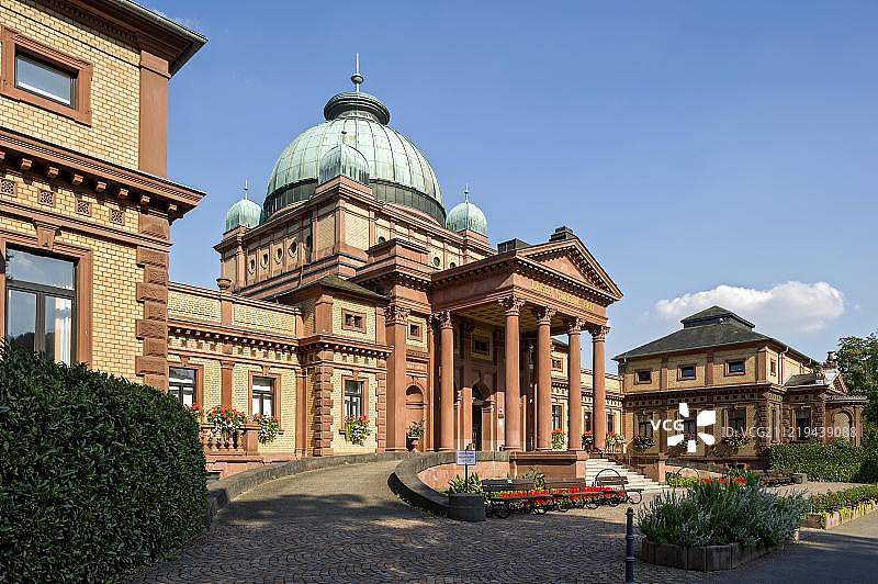 凯撒-威廉姆斯温泉浴场，温泉花园，巴特洪堡，黑森州，德国，欧洲图片素材