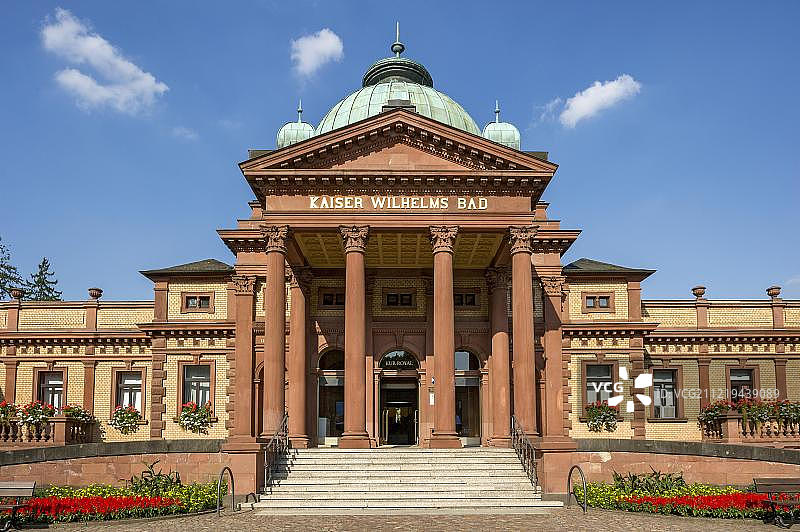 凯撒-威廉姆斯温泉浴场，温泉花园，巴特洪堡，黑森州，德国，欧洲图片素材