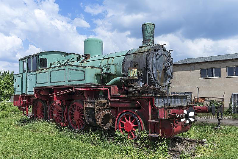 1902年普鲁士T 9.3系列91 406蒸汽机车，位于德国巴伐利亚州诺德林根巴伐利亚铁路博物馆图片素材