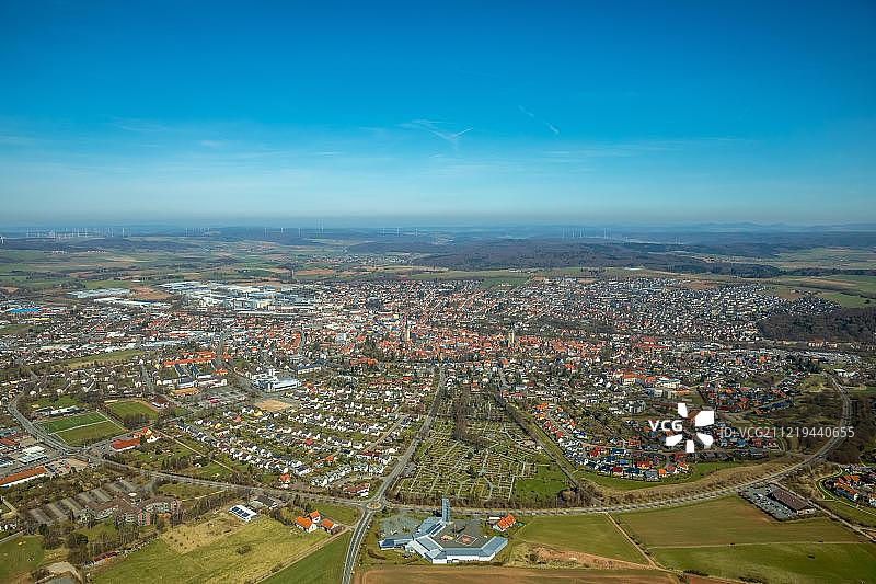 科尔巴赫南环路鸟瞰，位于德国黑森州图片素材