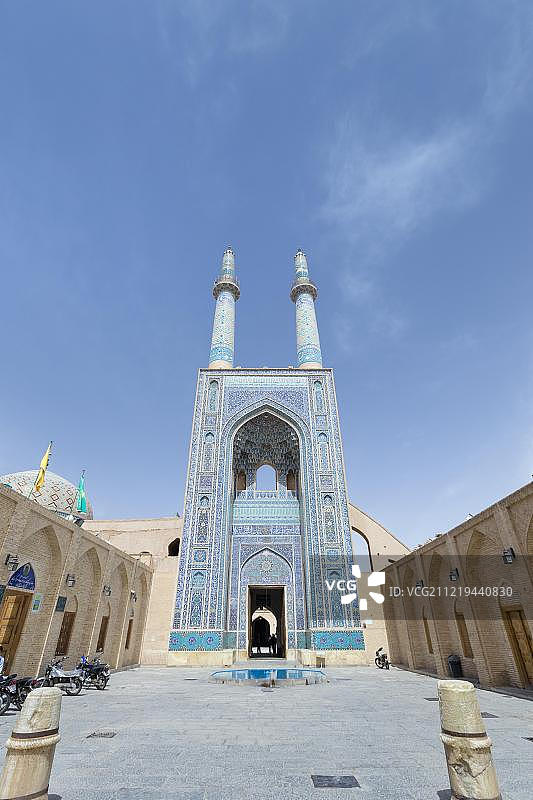 亚兹德贾梅清真寺，伊朗，亚洲图片素材