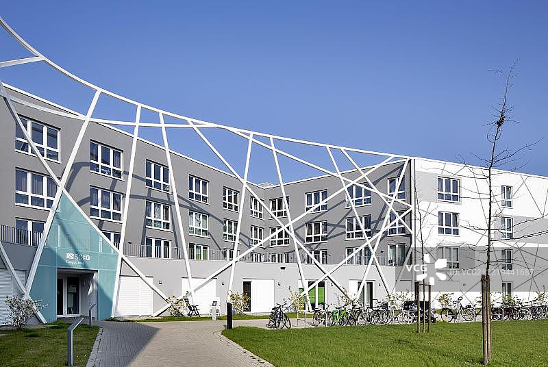 哈姆-利普施塔特应用科学大学科技区学生公寓，德国北莱茵-威斯特法伦州鲁尔区哈姆图片素材