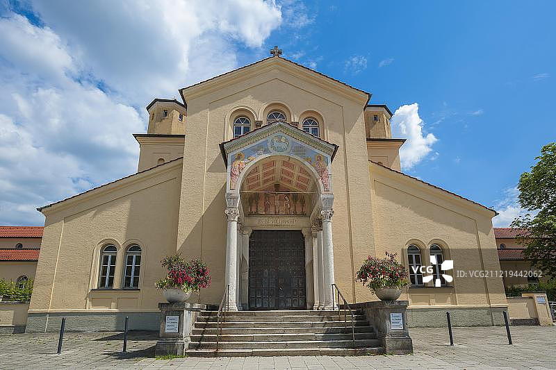 北 friedhof 公墓西侧入口，翁格雷街，慕尼黑，上巴伐利亚，巴伐利亚，德国，欧洲图片素材