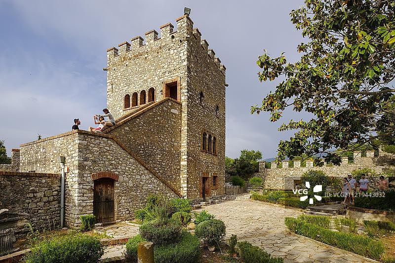 威尼斯城堡，布特林特古城，布特林特国家公园，萨兰达附近，阿尔巴尼亚发罗拉州，欧洲图片素材