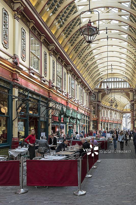 英国伦敦Leadenhall市场的餐厅图片素材
