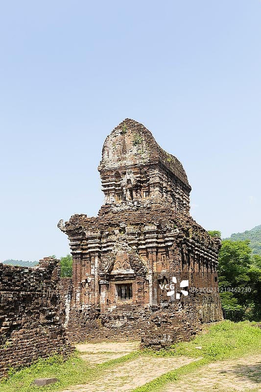 越南广南省美山寺庙建筑群的占族寺庙遗址图片素材