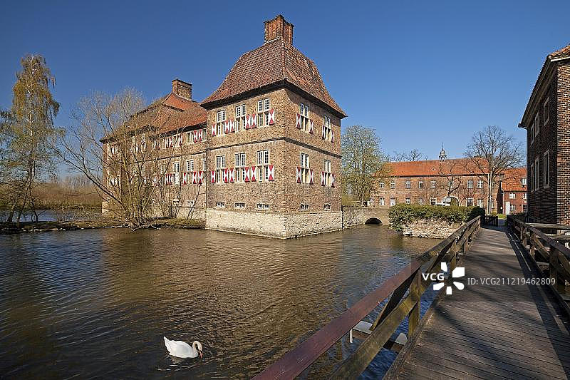 德国北莱茵-威斯特法伦州哈明水城堡图片素材