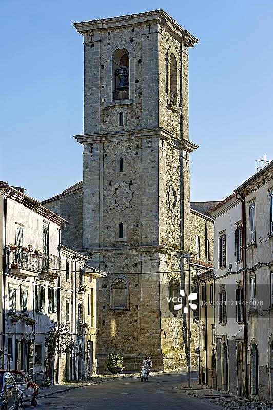 圣安东尼奥阿巴特教堂钟楼，位于意大利莫利塞阿尼奥内图片素材
