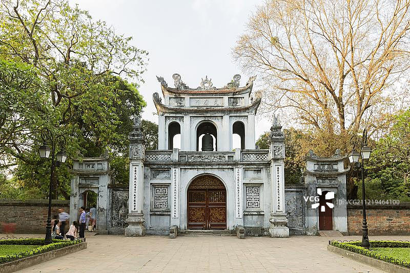 越南河内文庙主入口图片素材