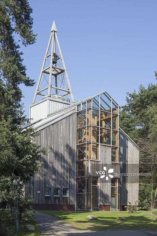 世博会教堂，2000，施内弗丁根，吕内堡石楠，下萨克森州，德国，欧洲图片素材