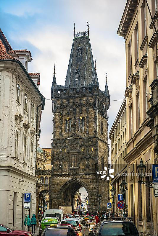 捷克共和国布拉格的火药塔图片素材