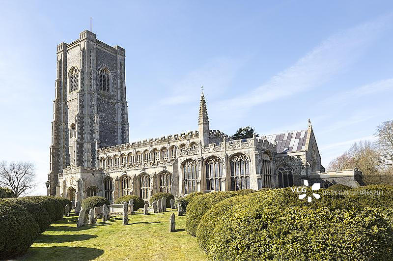 英国萨福克郡拉文纳姆的圣彼得和圣保罗历史教堂图片素材