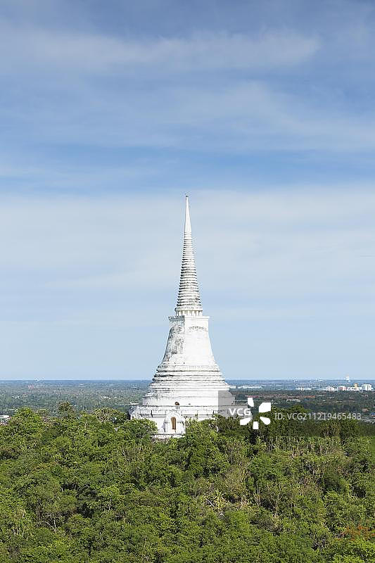 泰国佛丕府帕那空奇里历史公园的Phra That Chom Phet佛塔图片素材