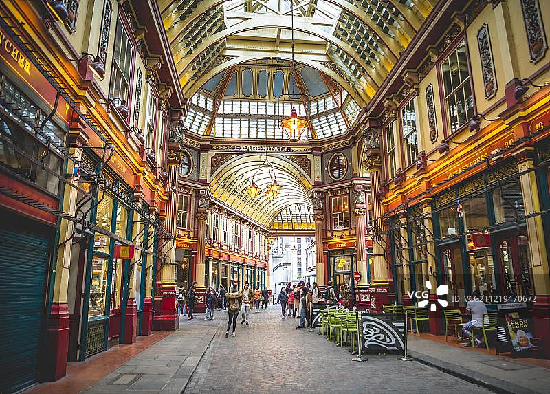 伦敦利德贺市场购物中心图片素材