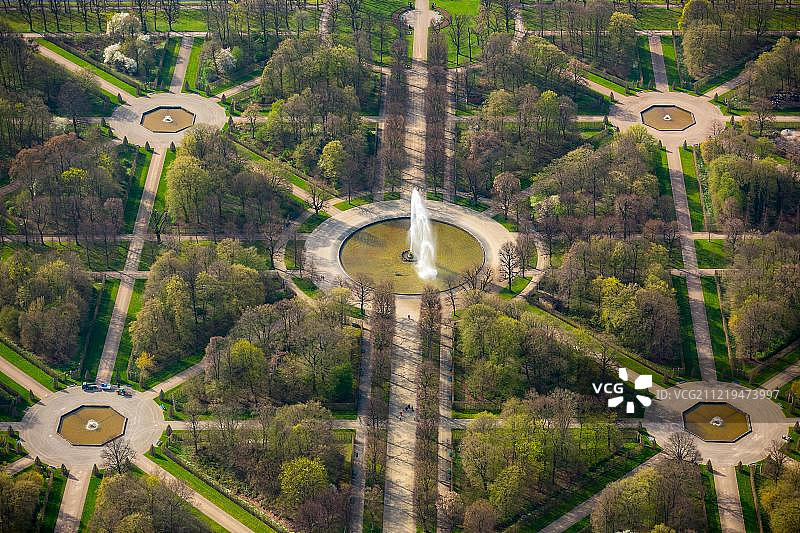 德国下萨克森州汉诺威市海恩豪森花园的巴洛克式花园图片素材