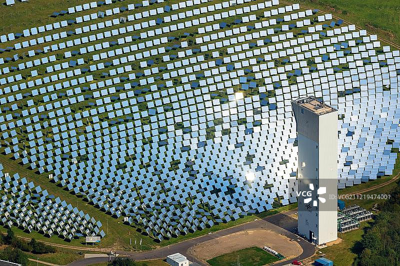 德国于利希太阳能实验电站航拍图片素材