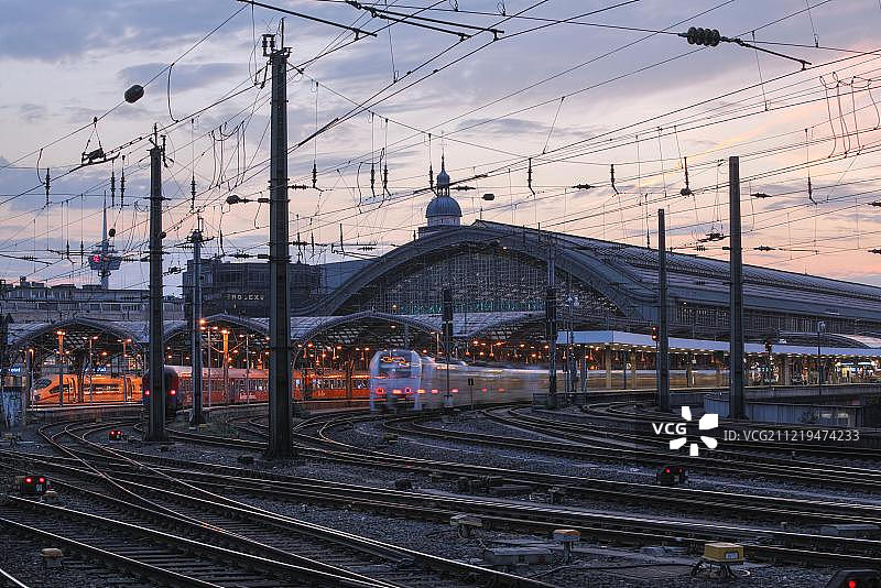 科隆中央车站，德国北莱茵-威斯特法伦州，欧洲图片素材