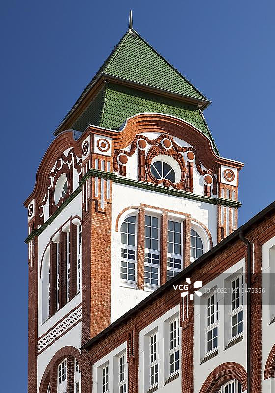 德国北莱茵-威斯特法伦州比勒费尔德多恩布什的前工厂大楼图片素材