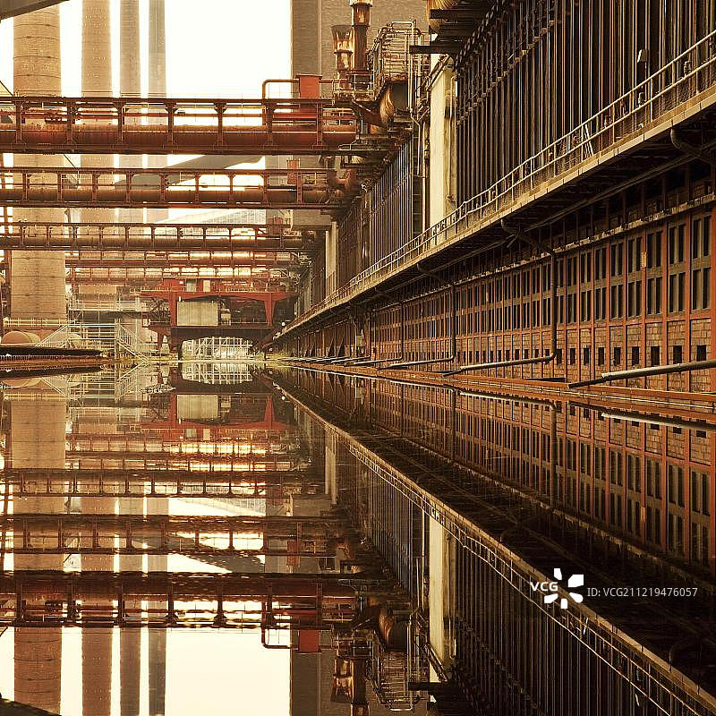 关税同盟焦化厂，埃森，鲁尔区，北莱茵-威斯特法伦州，德国，欧洲图片素材