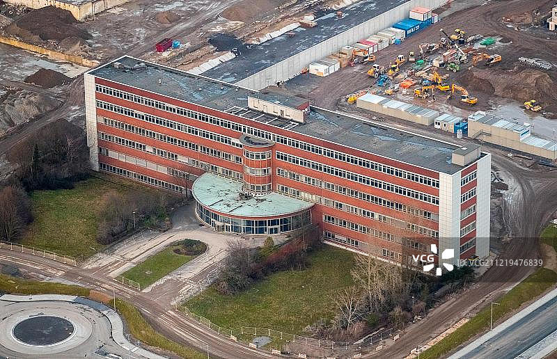 位于德国北莱茵-威斯特法伦州波鸿的欧宝1号工厂原址，包含原欧宝工厂行政大楼图片素材