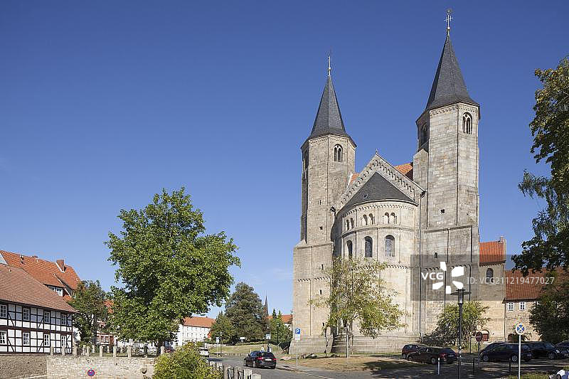 戈德哈德教堂，联合国教科文组织世界遗产，德国下萨克森州希尔德斯海姆图片素材