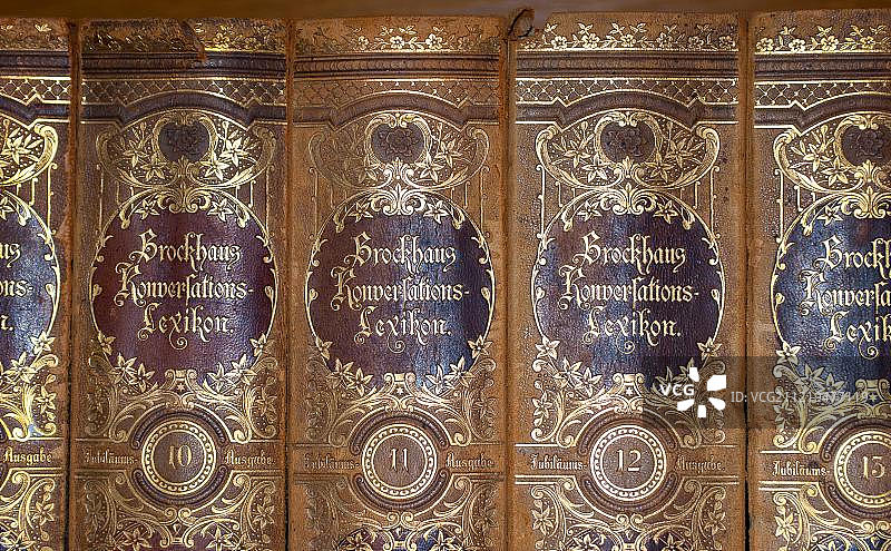 1898年德国欧洲的布罗克豪斯古董辞典图片素材
