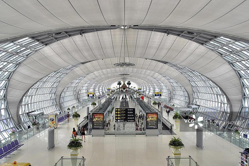泰国曼谷素万那普机场E码头安检区图片素材