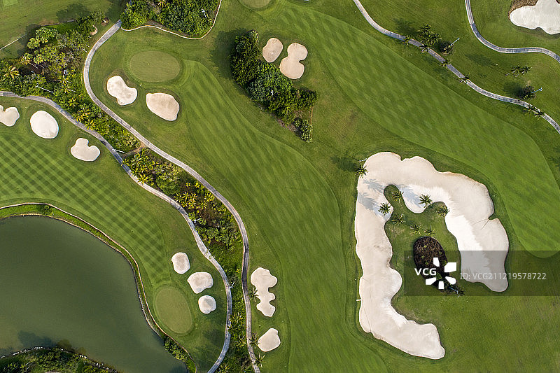 三亚  鹿回头高尔夫球场  航拍图片素材