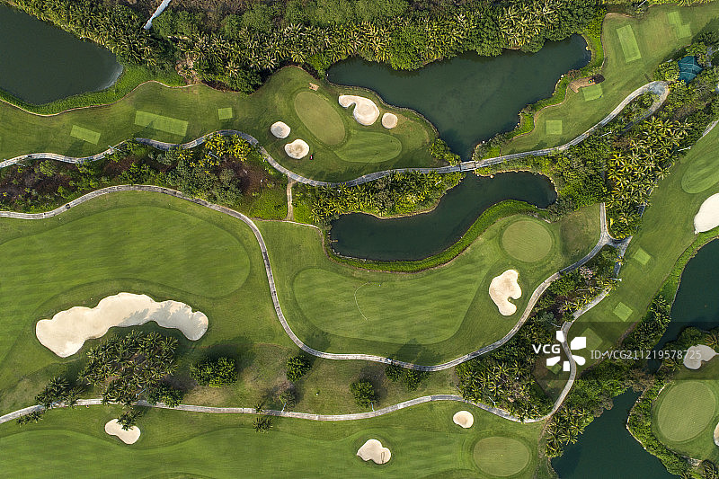 三亚  鹿回头高尔夫球场  航拍图片素材
