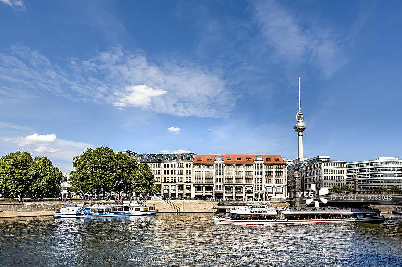 从博物馆岛眺望施普雷河图片素材