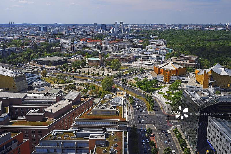 德国柏林波茨坦广场戴姆勒克莱斯勒区域景观图片素材