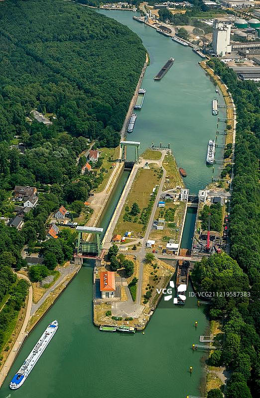 德国北莱茵-威斯特法伦州韦塞尔-达特尔运河图片素材